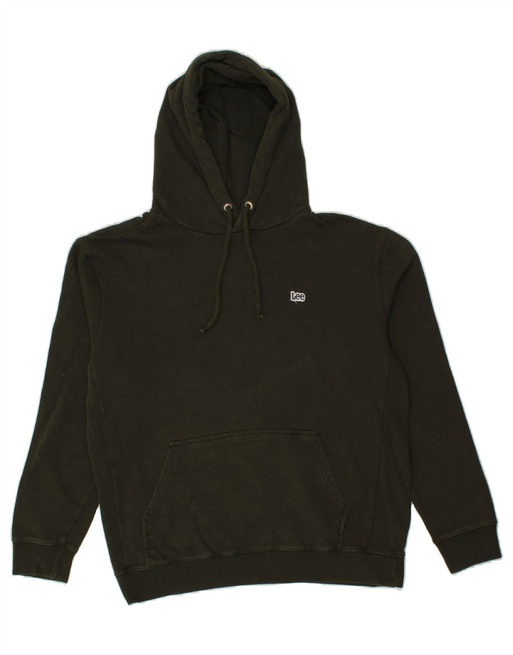 LEE Mens Regular Fit Hoodie Jumper Medium Green Cotton Vintage Lee and Second-Hand Lee from Messina Hembry 