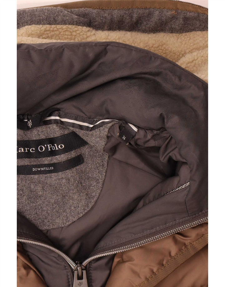 Γυναικείο μπουφάν με κουκούλα Marc O'Polo EU 36 Small Brown Colourblock
