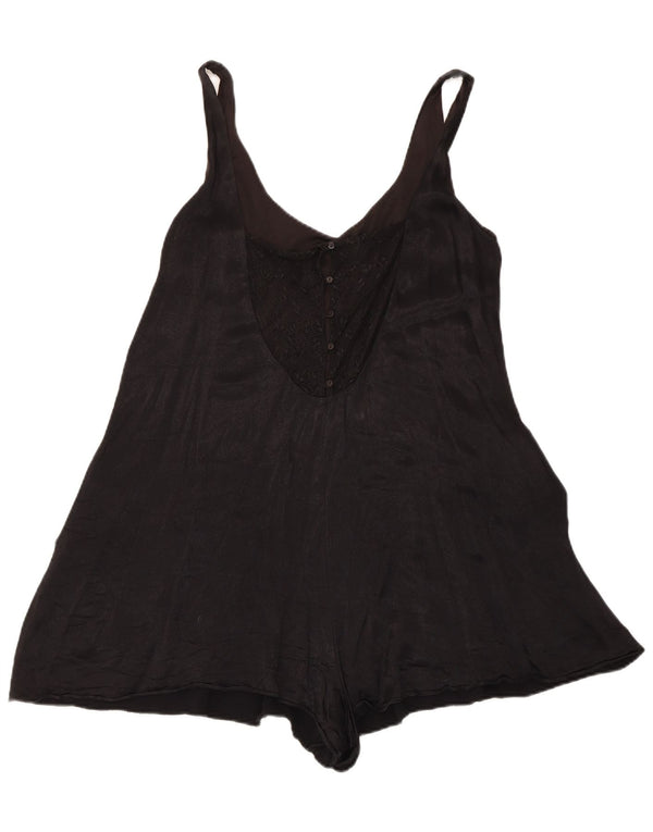 Zara Γυναικείο Αμάνικο Playsuit UK 14 Large Μαύρο