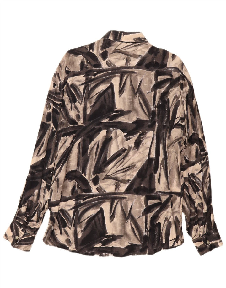 Vintage ανδρικό πουκάμισο αφηρημένο με μοτίβο μεγάλο γκρι