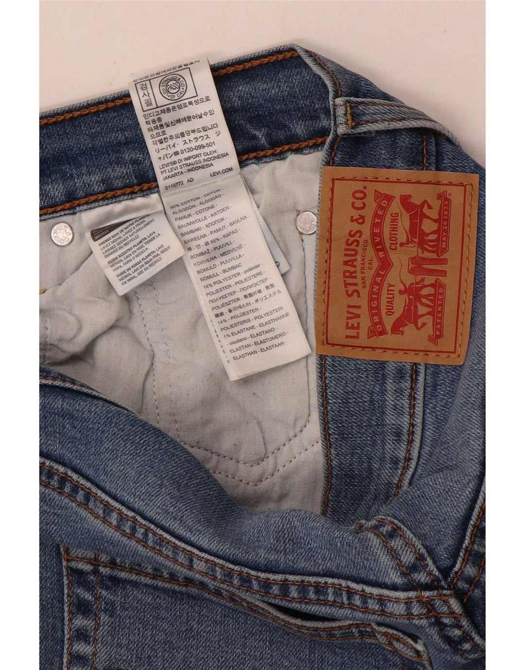 Ανδρικό τζιν Levi's Straight W28 L29 Μπλε βαμβακερό
