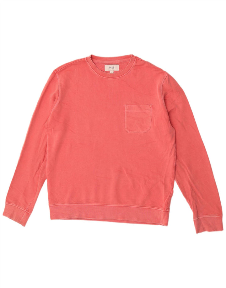 Ανδρική φούτερ Marks & Spencer Jumper Μεσαίο Ροζ Βαμβακερό