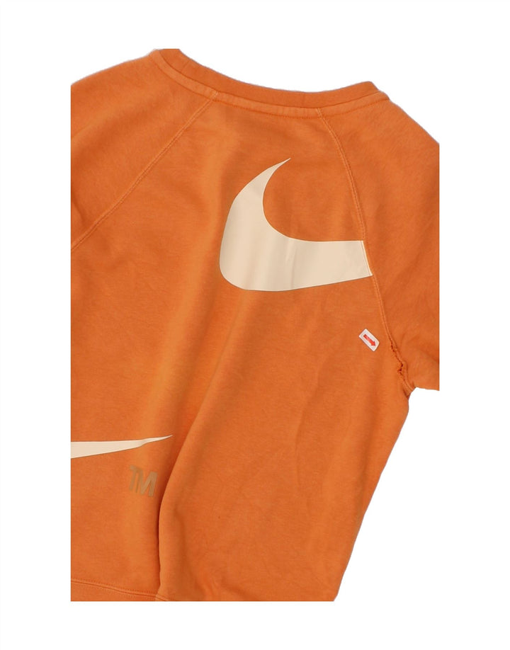 NIKE Boys Swoosh Graphic Sweatshirt Jumper 10-11 Years Medium Orange Vintage Nike and Second-Hand Nike from Messina Hembry 