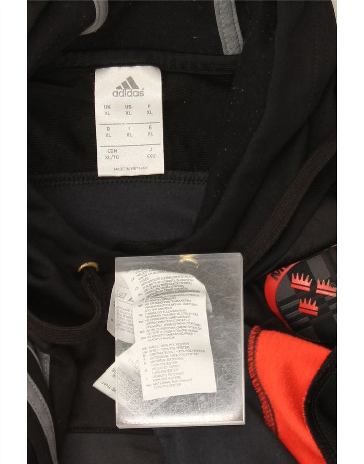 ADIDAS Mens Munster Rugby Hoodie Jumper XL Grey Colorblock Polyester