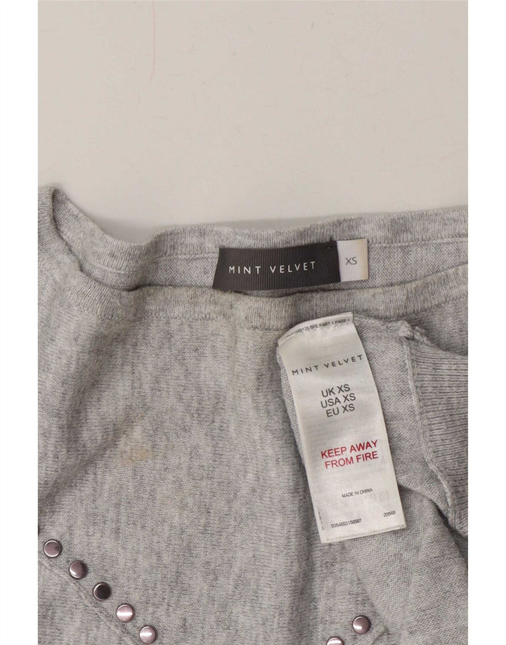 Γυναικεία υπερμεγέθη μπλούζα MINT VELVET Top UK 6 XS με γκρι φλύκταινες πολυεστέρας