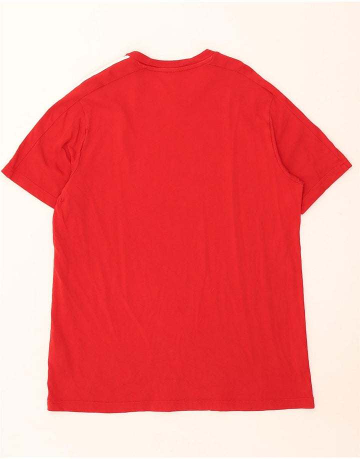 Ανδρικό T-Shirt ADIDAS Top μεγάλο κόκκινο βαμβακερό
