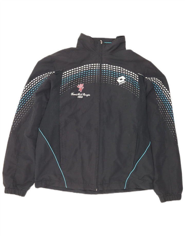 LOTTO Mens Tennis Club Perugia Graphic αθλητική φόρμα Top Jacket Large Black