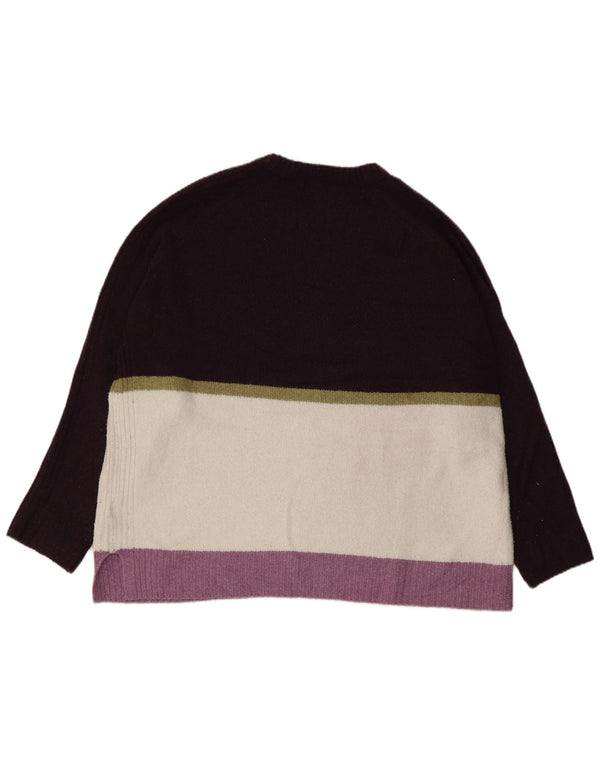 Marks & Spencer Γυναικείο πουλόβερ με λαιμόκοψη UK 18 XL Purple Colourblock