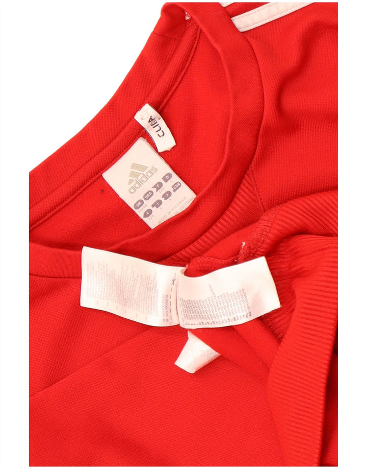 Adidas Ανδρική φούτερ Climawarm Jumper UK 38/40 Μεσαίο κόκκινο πολυεστέρας