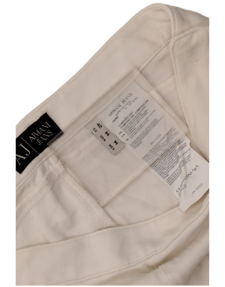 Armani Γυναικείο Slim Casual Παντελόνι Medium W30 L26 Λευκή βισκόζη