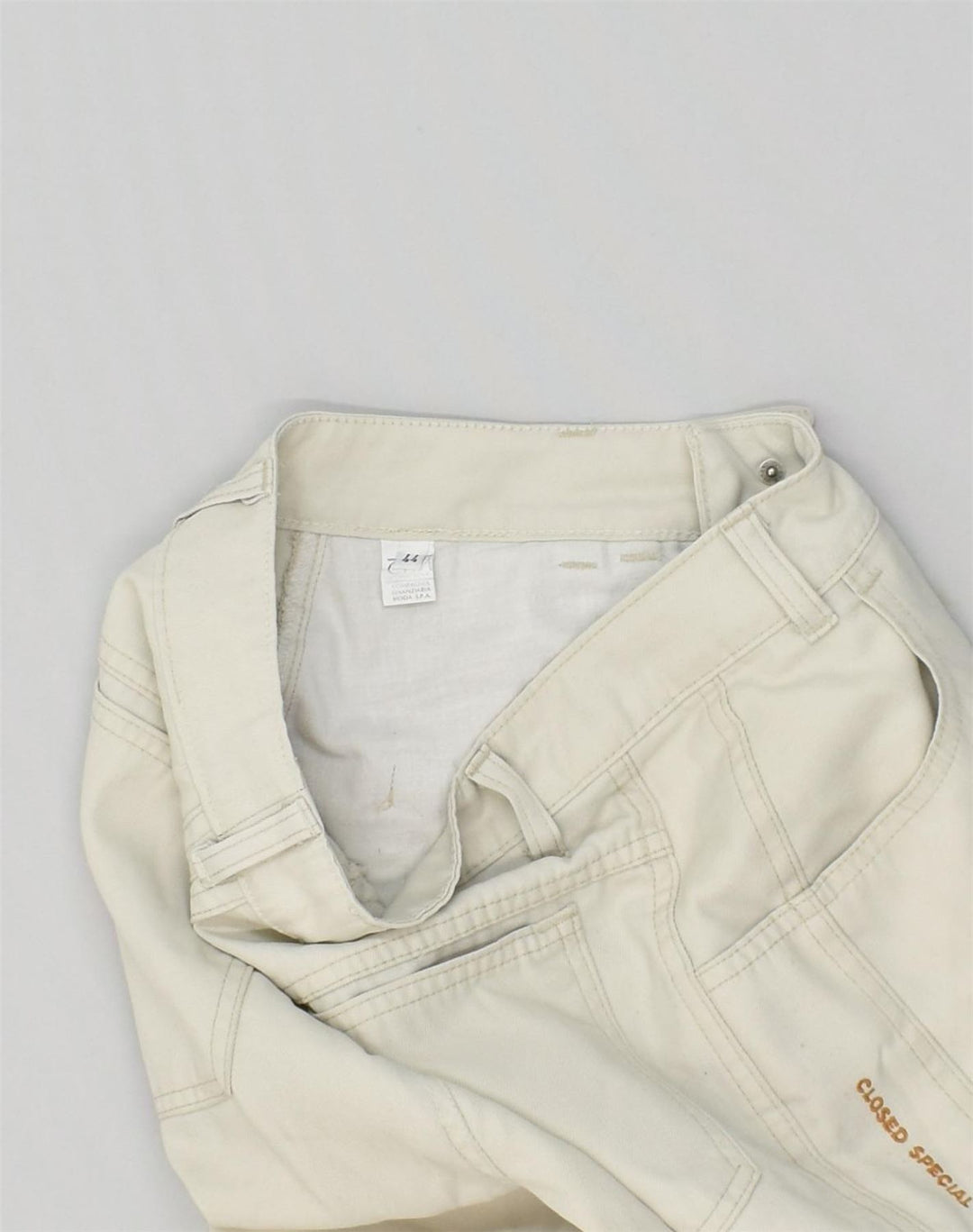 CLOSED Womens Tapered Casual Trousers IT 44 Medium W26 L26  Off White | Vintage Closed | Thrift | Second-Hand Closed | Used Clothing | Messina Hembry 
