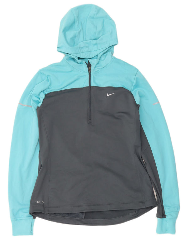 Γυναικεία φόρμα πουλόβερ Nike με κουκούλα Dri Fit Top UK 16 Large Blue