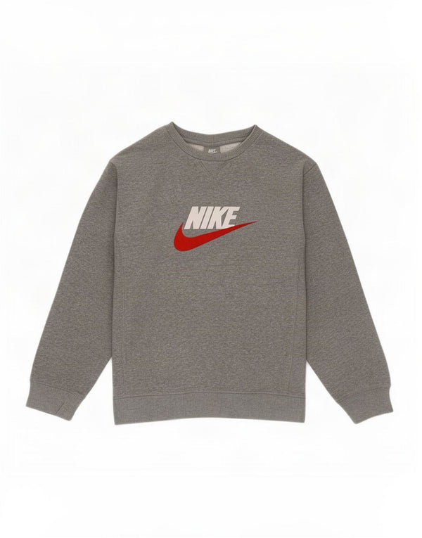 Γραφικό φούτερ Nike Boys Jumper 12-13 ετών μεγάλο γκρι βαμβακερό