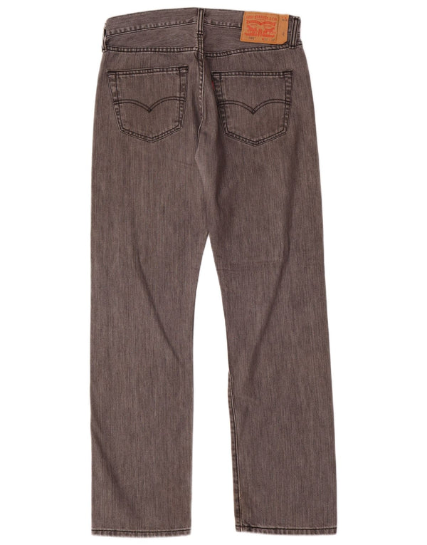 Levi's Mens 501 Straight Jeans W32 L32 Γκρι βαμβακερό