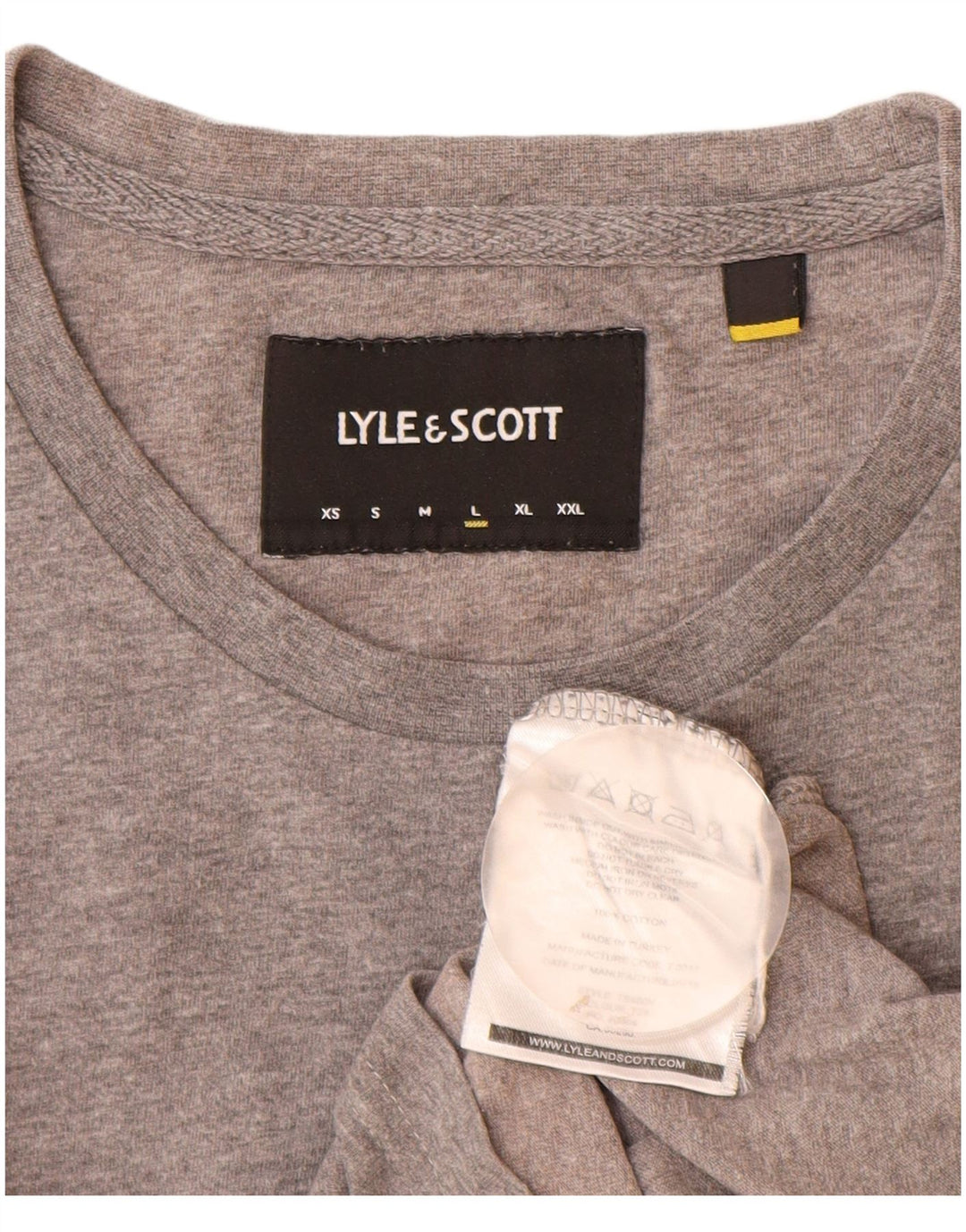 Ανδρικό T-Shirt Lyle & Scott Top μεγάλο γκρι βαμβακερό