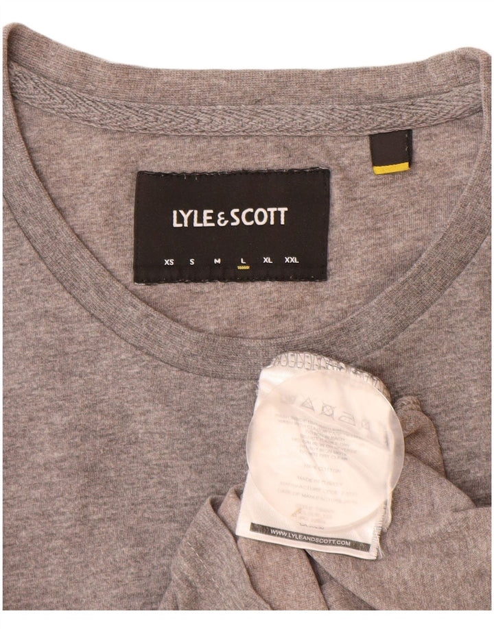Ανδρικό T-Shirt Lyle & Scott Top μεγάλο γκρι βαμβακερό