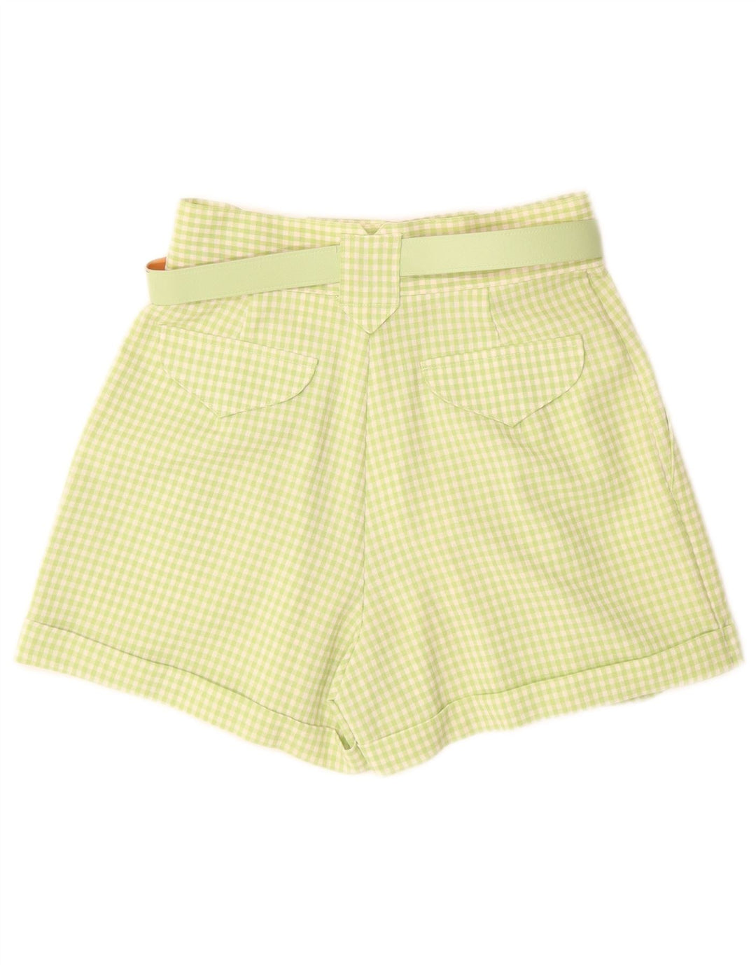 Γυναικείο ψηλόμεσο σορτς Chino PIMKIE IT 44 Medium W26 Green Gingham