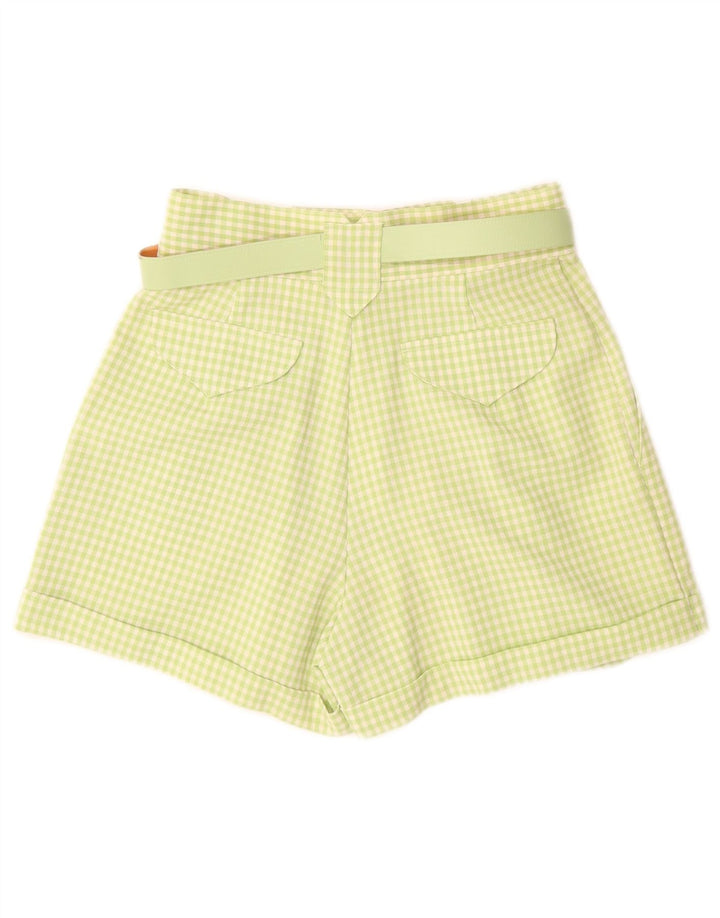 Γυναικείο ψηλόμεσο σορτς Chino PIMKIE IT 44 Medium W26 Green Gingham