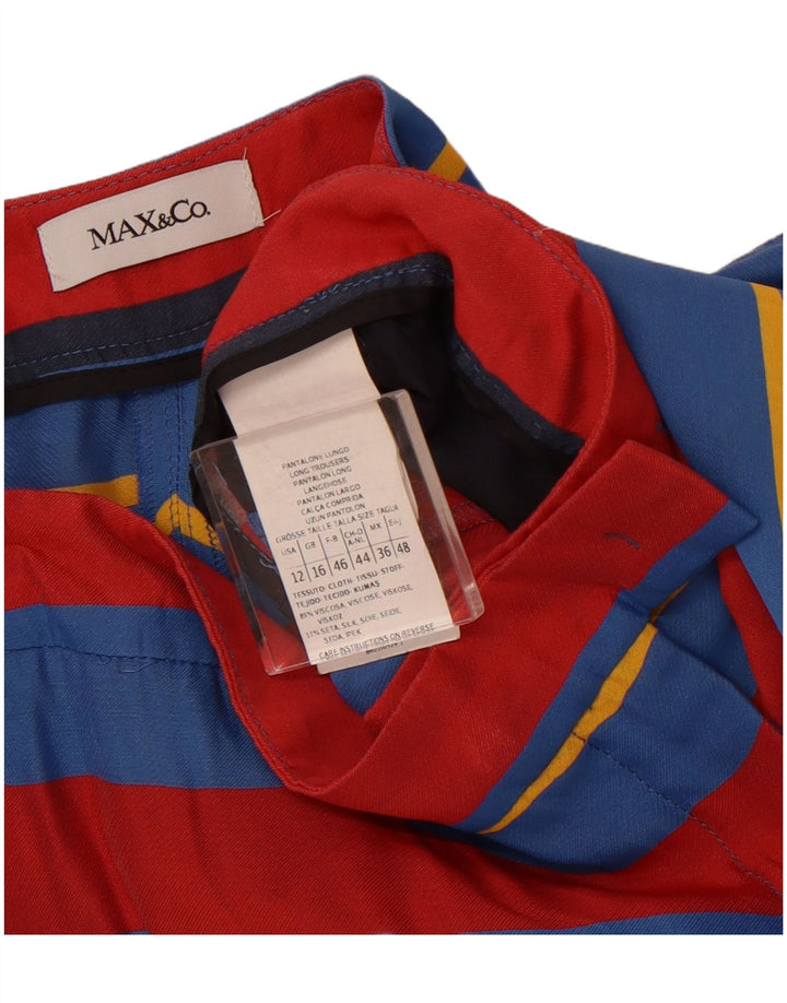 MAX & CO. Γυναικείο Cropped Παντελόνι UK 16 Large W34 L27 Πολύχρωμο