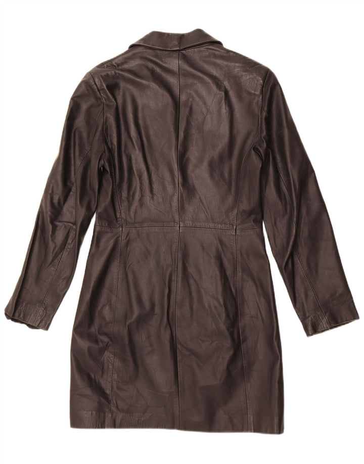 Vintage Γυναικείο Δερμάτινο Παλτό IT 44 Medium Black Leather