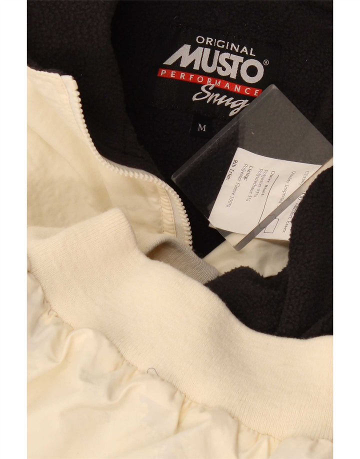 Musto Ανδρικό Bomber Jacket UK 38 Medium Off White Polyester