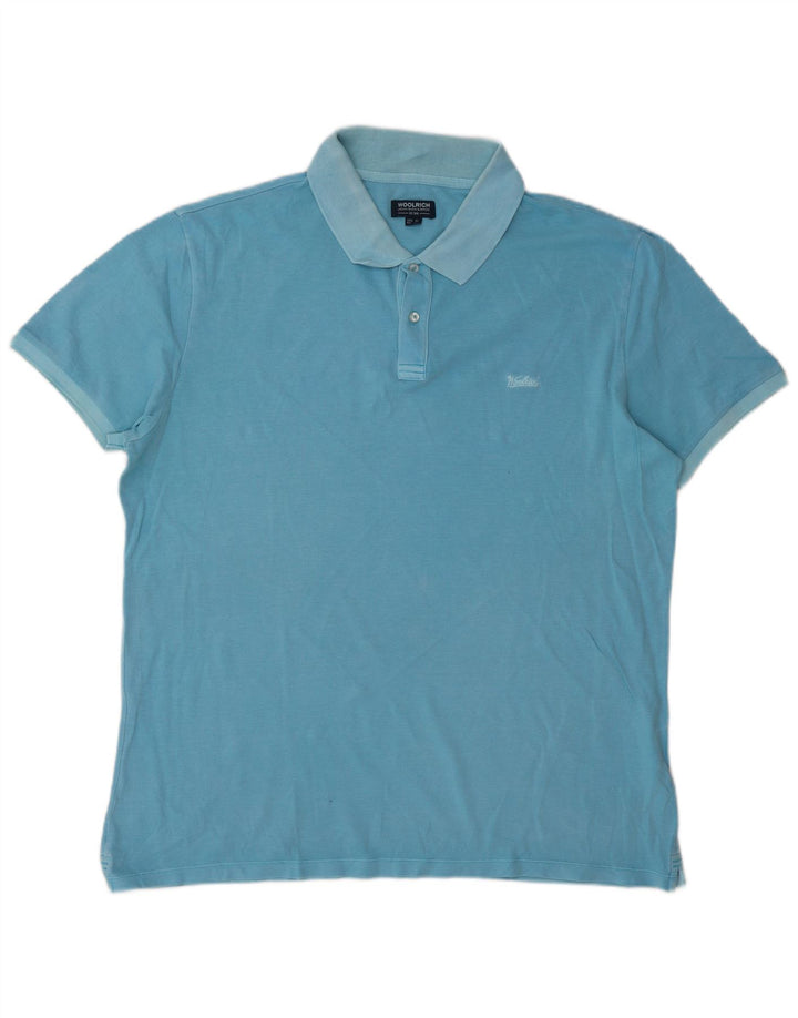 Woolrich Ανδρικό Πόλο Μπλουζάκι 2XL Μπλε βαμβακερό