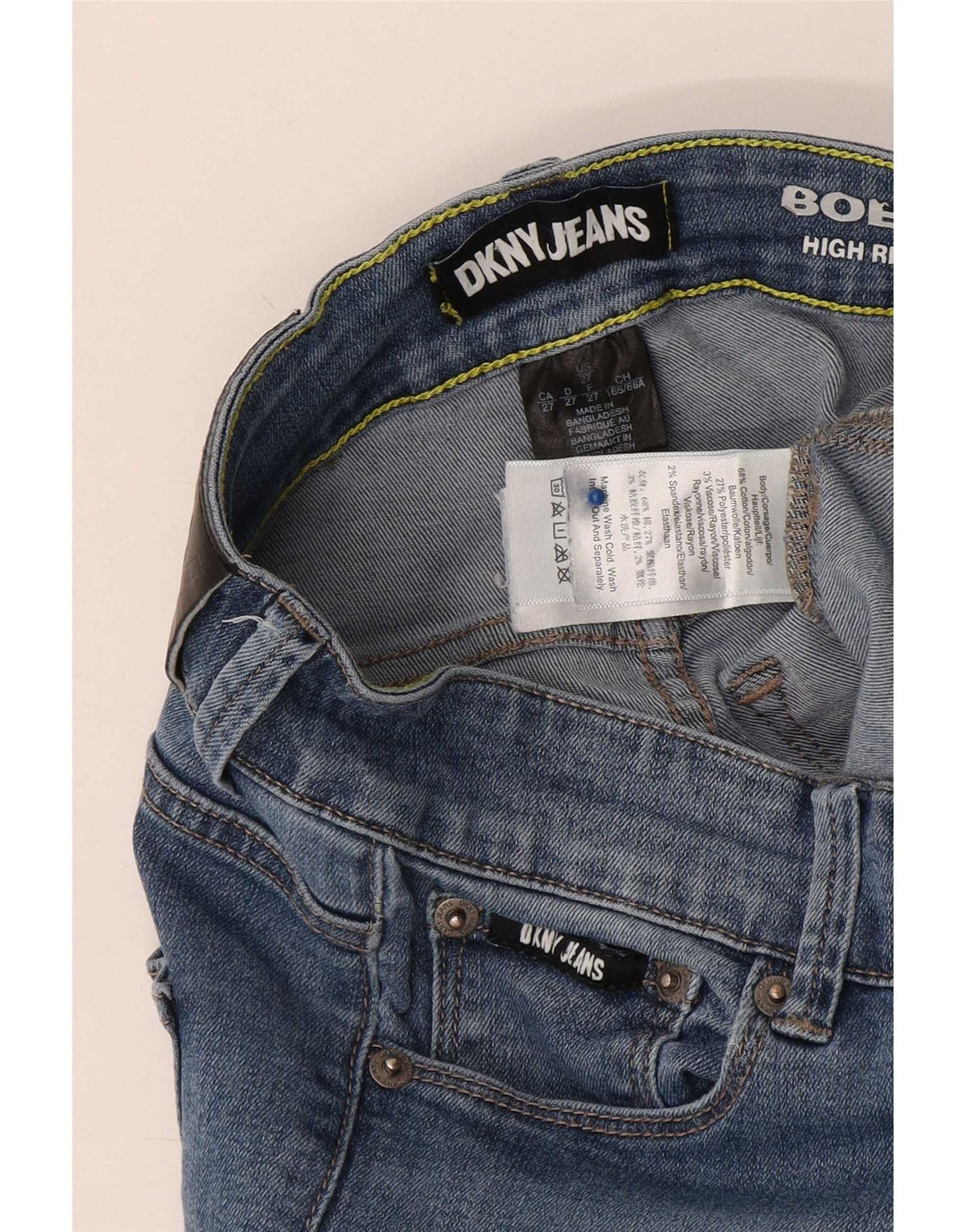 Dkny Γυναικείο τζιν με φλάντζα W27 L31 Μπλε βαμβακερό