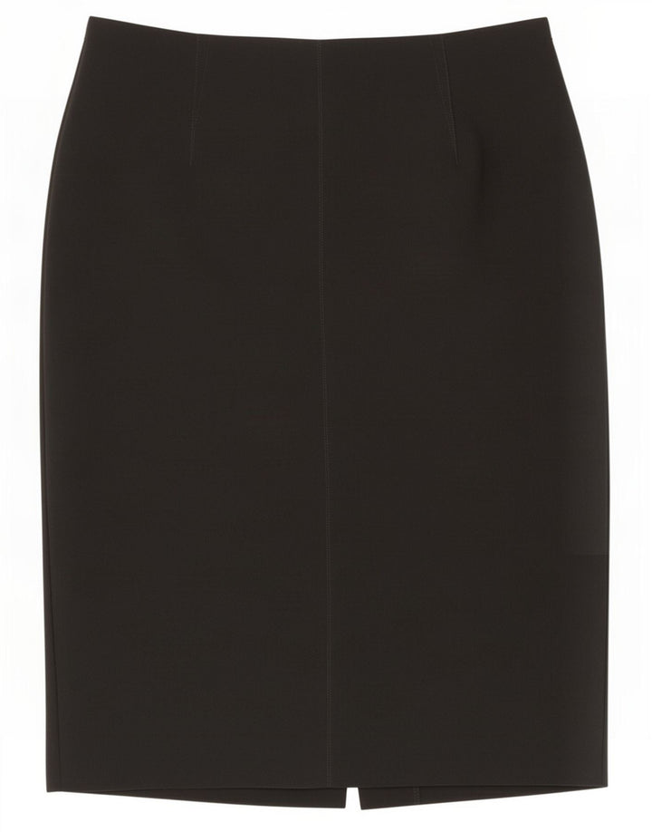 Marks & Spencer Γυναικεία Pencil Φούστα UK 14 Large W32 Μαύρο Πολυεστέρας