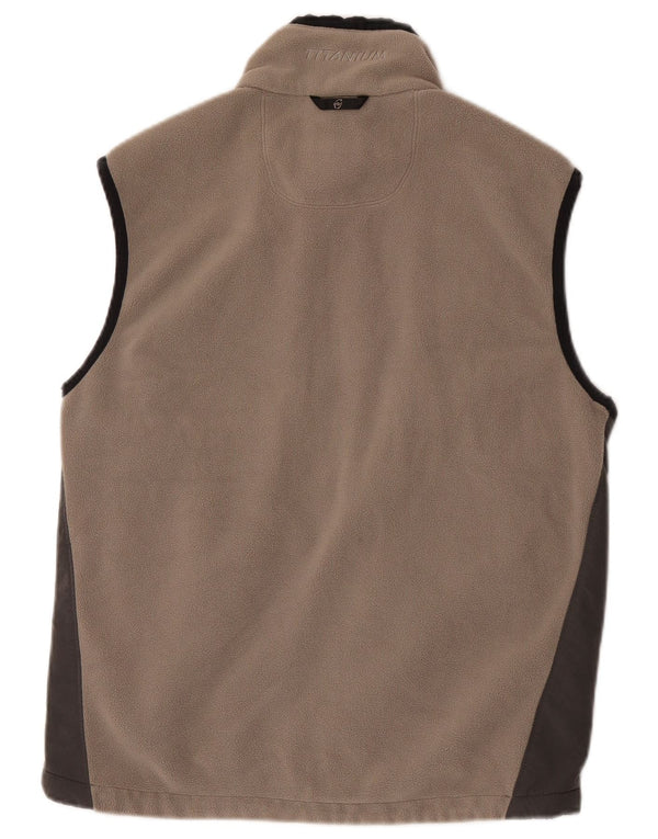 Columbia Mens Fleece Gilet UK 38 Medium Beige Colourblock Πολυεστέρας