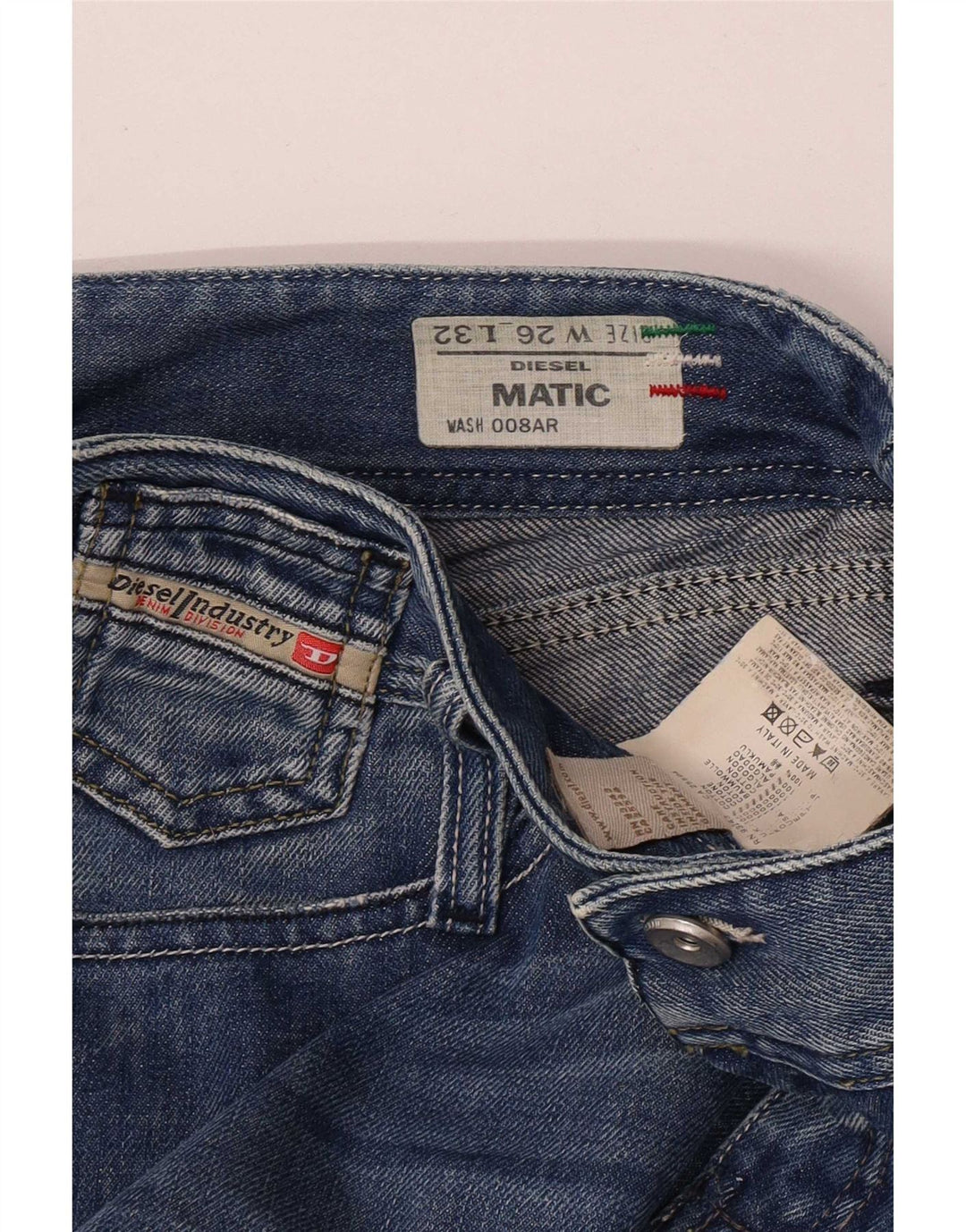 Diesel Γυναικείο Matic Distressed Slim Jeans W26 L32 Μπλε βαμβακερό