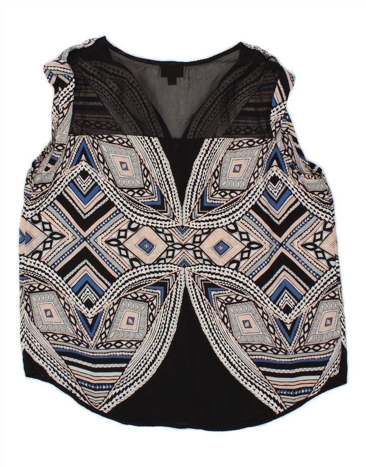 MOSSIMO Womens Sleeveless Blouse Top UK 18 XL Black Argyle/Diamond Vintage Mossimo and Second-Hand Mossimo from Messina Hembry 
