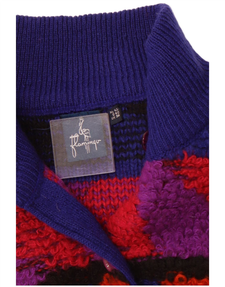 Γυναικείο πουλόβερ VINTAGE Ζακέτα EU 40 Μεσαίο Μπλε Γεωμετρικό Ακρυλικό