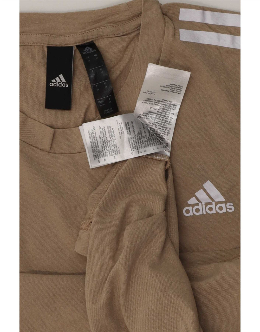 Ανδρικό T-Shirt Adidas Top Βαμβακερό μεσαίο μπεζ