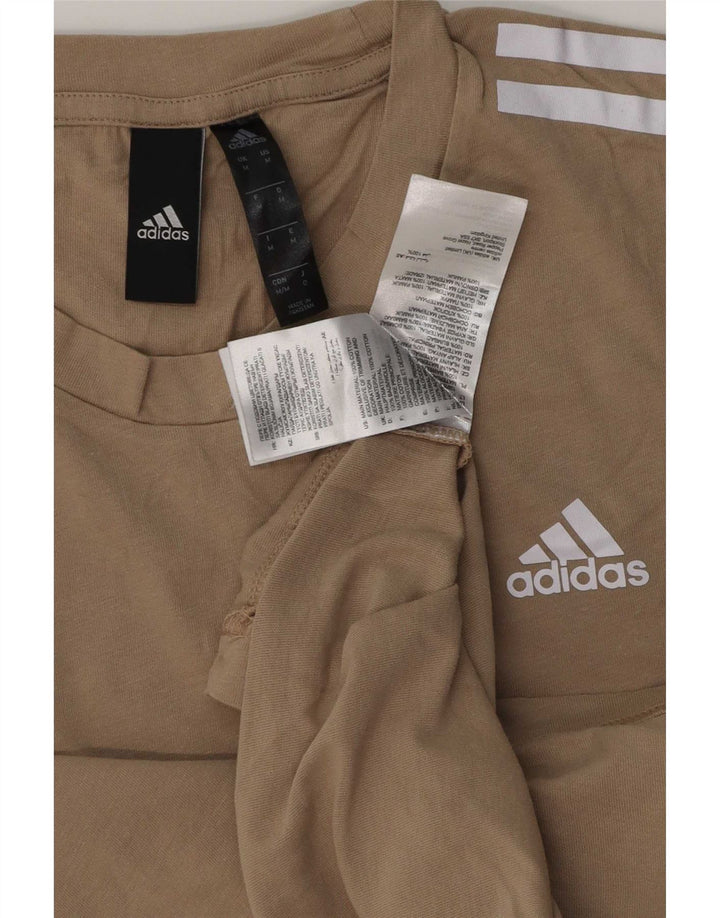 Ανδρικό T-Shirt Adidas Top Βαμβακερό μεσαίο μπεζ
