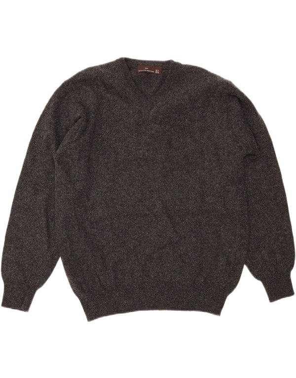 Ανδρικό πουλόβερ με λαιμόκοψη ZARA μεσαίου γκρι μαλλί