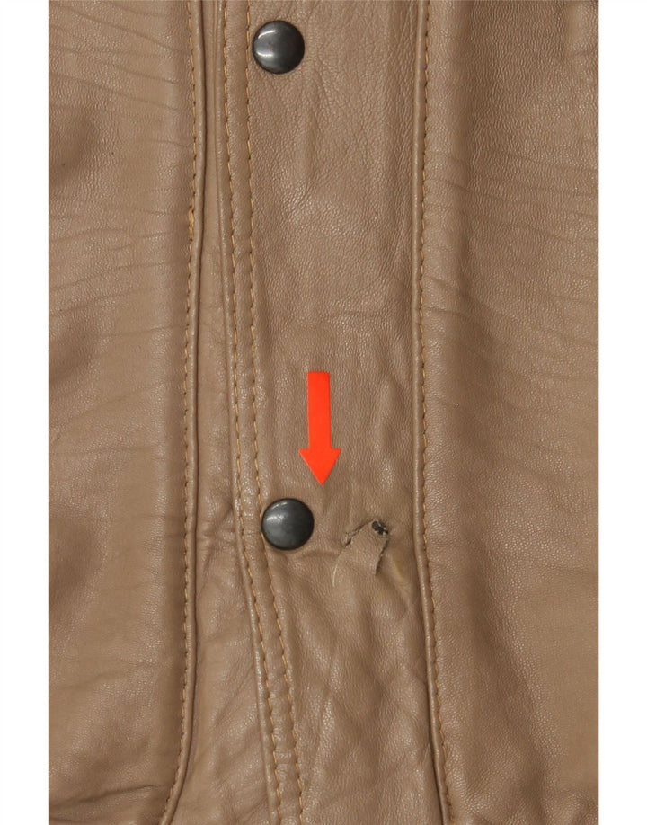 VINTAGE Mens Leather Jacket IT 52 XL Brown Leather Vintage Vintage and Second-Hand Vintage from Messina Hembry 