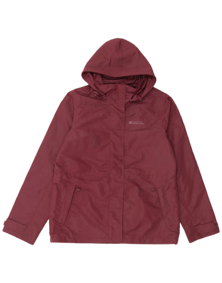 Mountain Warehouse Γυναικείο μπουφάν βροχής με κουκούλα UK 12 Medium Burgundy