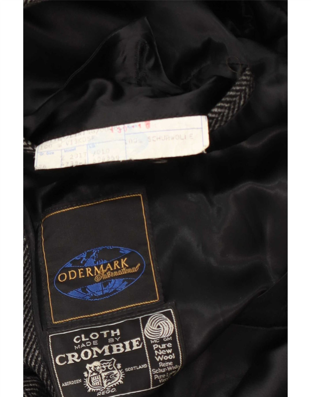 Ανδρικό πανωφόρι Crombie UK 42 XL Γκρι μαλλί ψαροκόκαλο