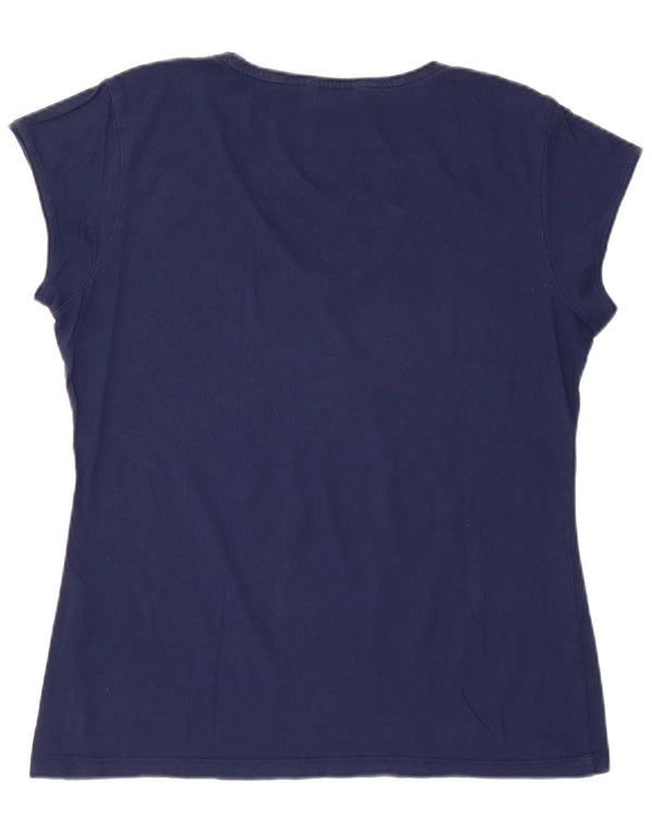 Γυναικείο γραφικό μπλουζάκι CARRERA Top UK 18 XL Navy Blue Cotton