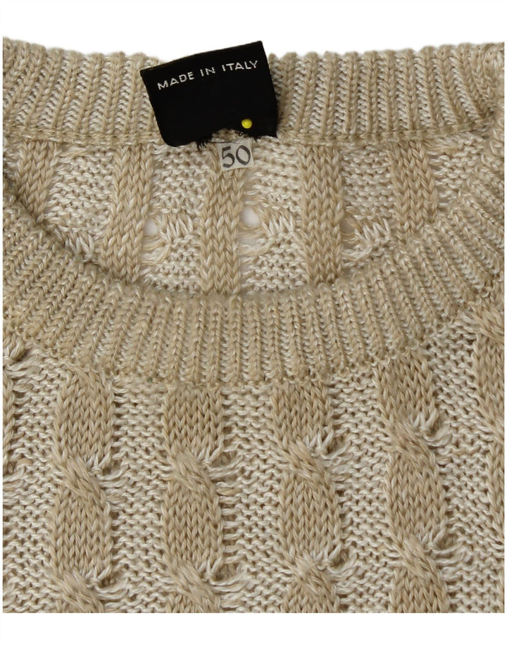 Ανδρικό πουλόβερ COBRA Crew Neck Jumper IT 50 Medium Beige Patchwork