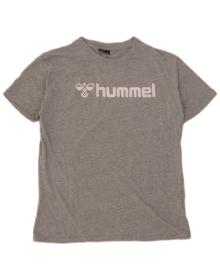 Ανδρικό γραφικό μπλουζάκι Hummel, Βαμβακερό, μεσαίο γκρι