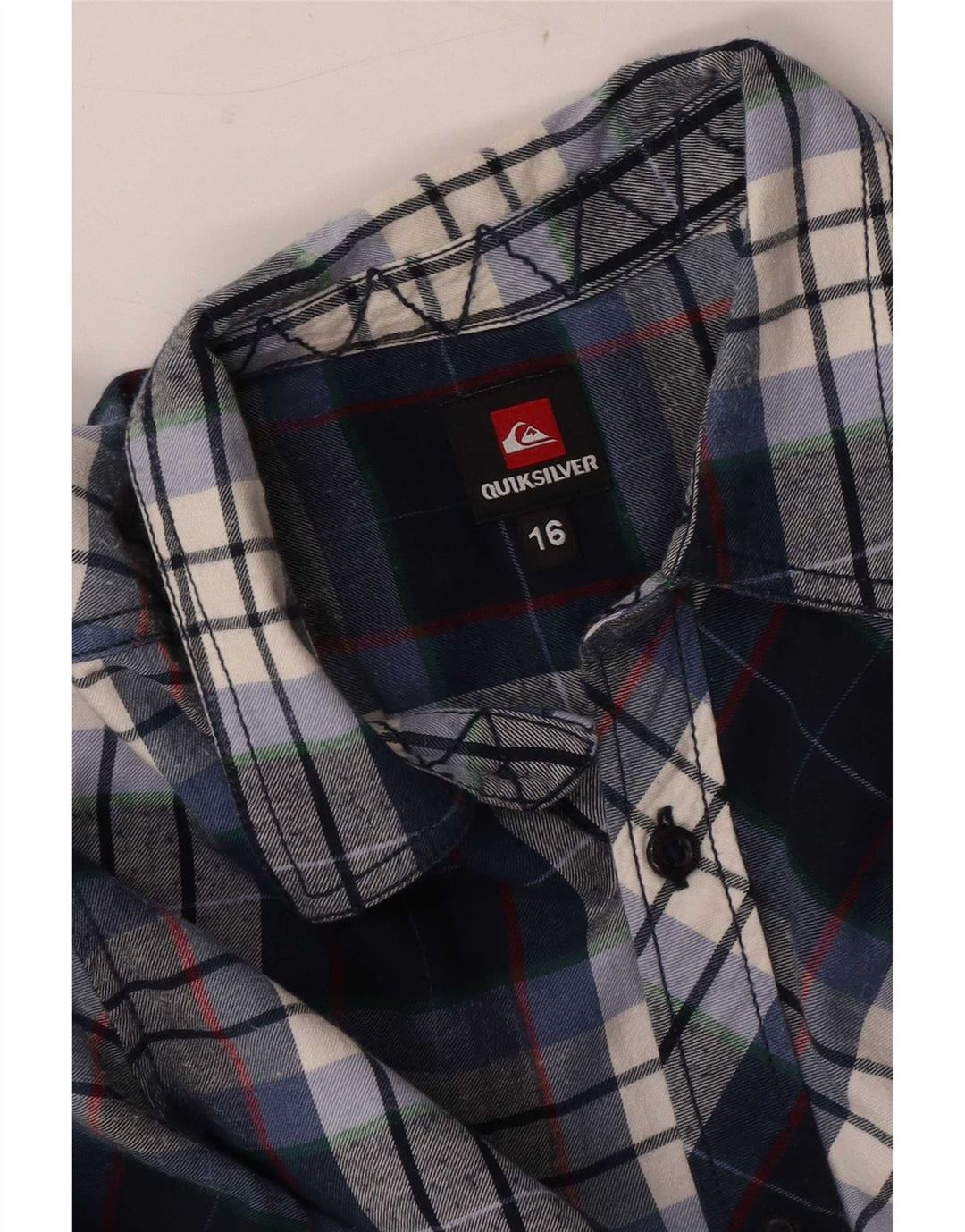 Quiksilver Boys Flannel πουκάμισο 15-16 ετών Navy Blue Check