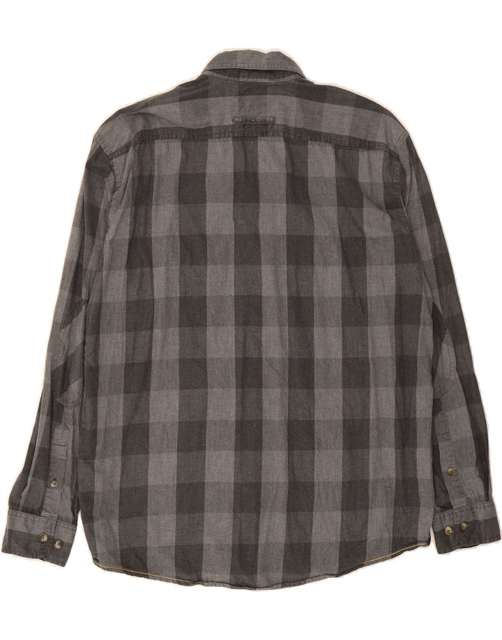 CAMEL ACTIVE Mens Flannel Shirt XL Grey Check Cotton Vintage Camel Active and Second-Hand Camel Active from Messina Hembry 