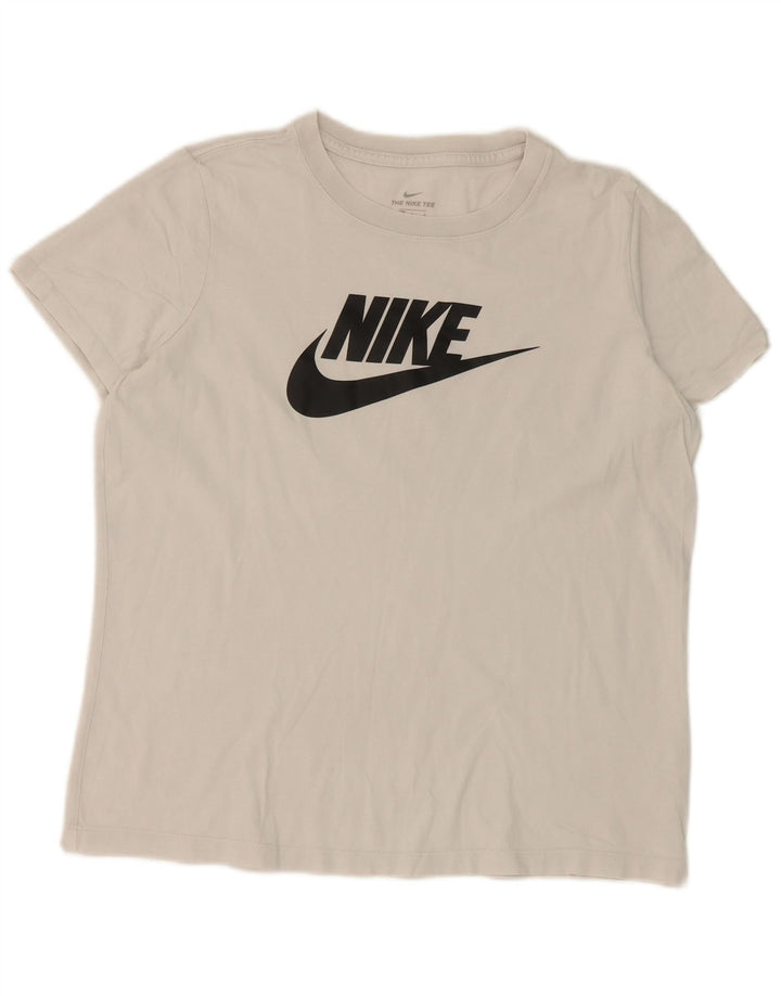 Ανδρικό γραφικό μπλουζάκι Nike, μεγάλο λευκό βαμβακερό