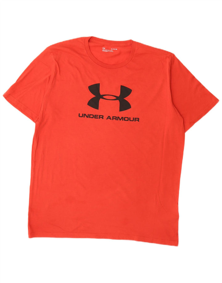 Ανδρικό γραφικό T-Shirt UNDER Armour Top XL Red Cotton