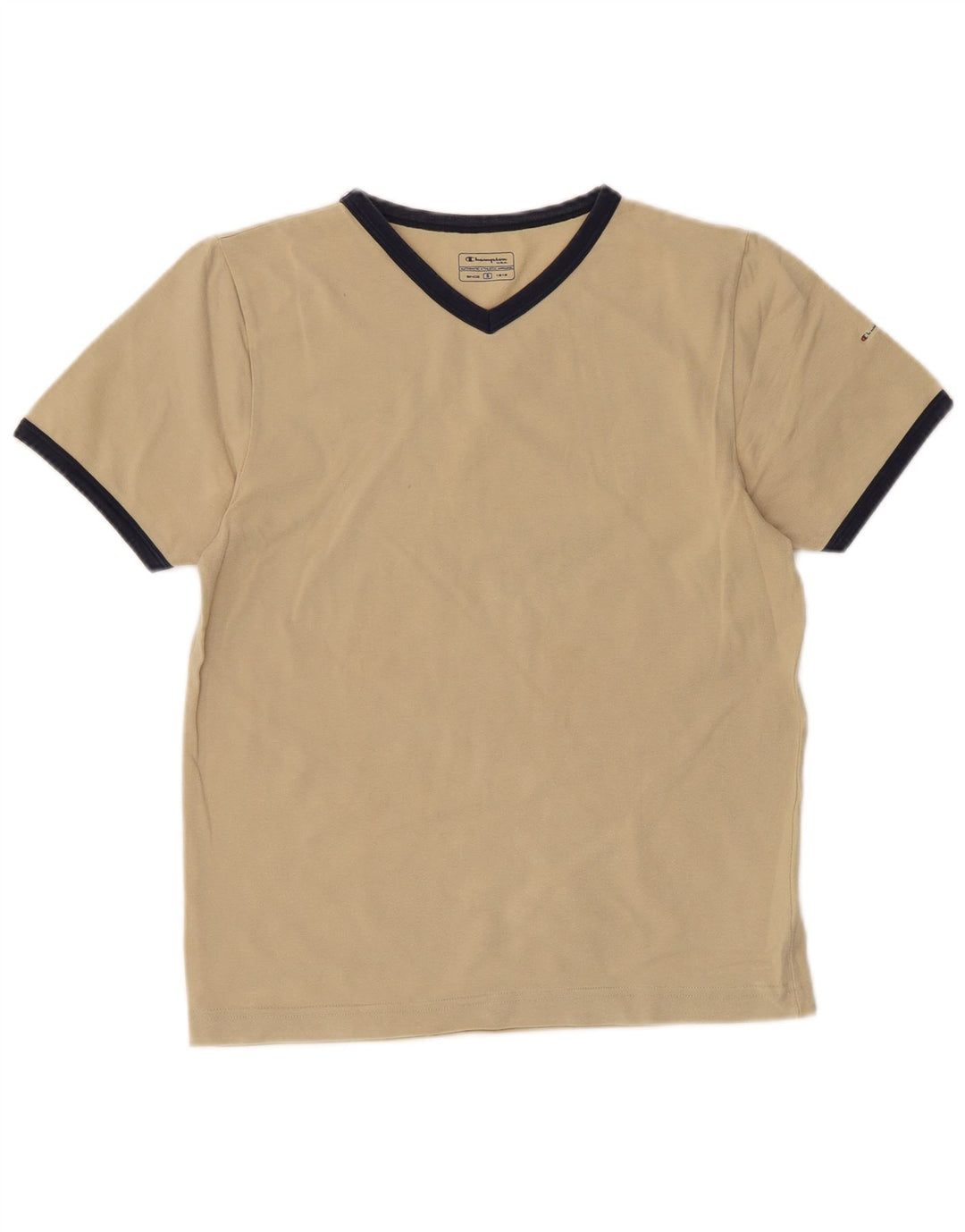 CHAMPION Γυναικείο T-Shirt Top UK 10 Small Beige βαμβακερό
