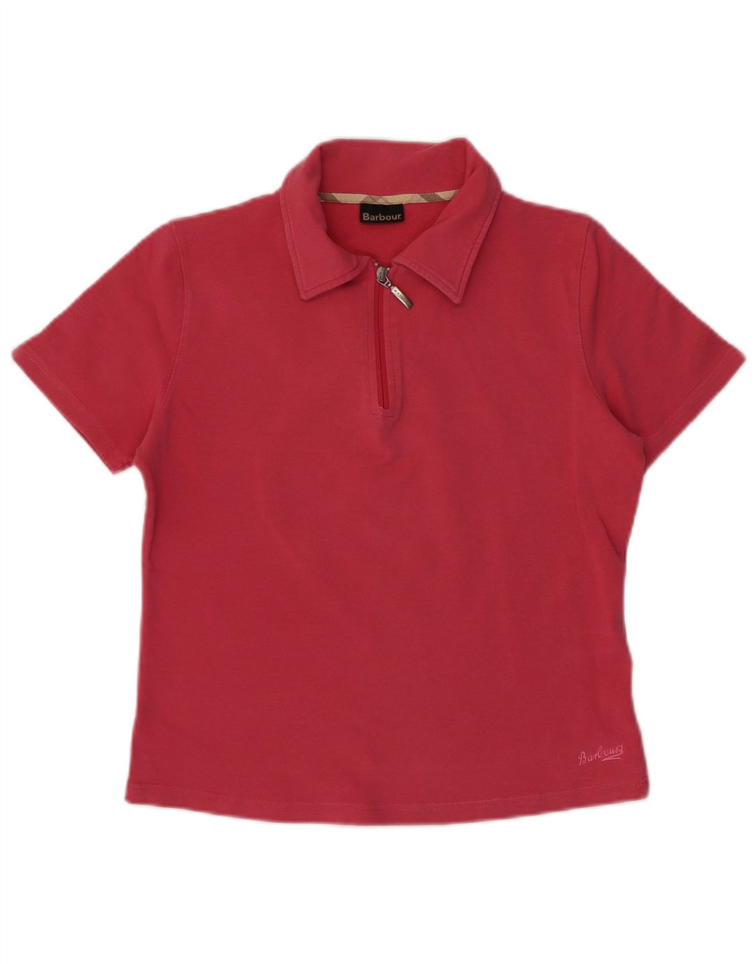 Γυναικείο μπλουζάκι πόλο BARBOUR UK 12 Medium Pink