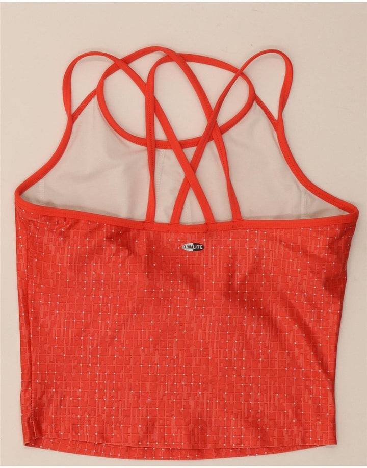Adidas Γυναικείο γιλέκο Crop Top UK 8 Small Red Check