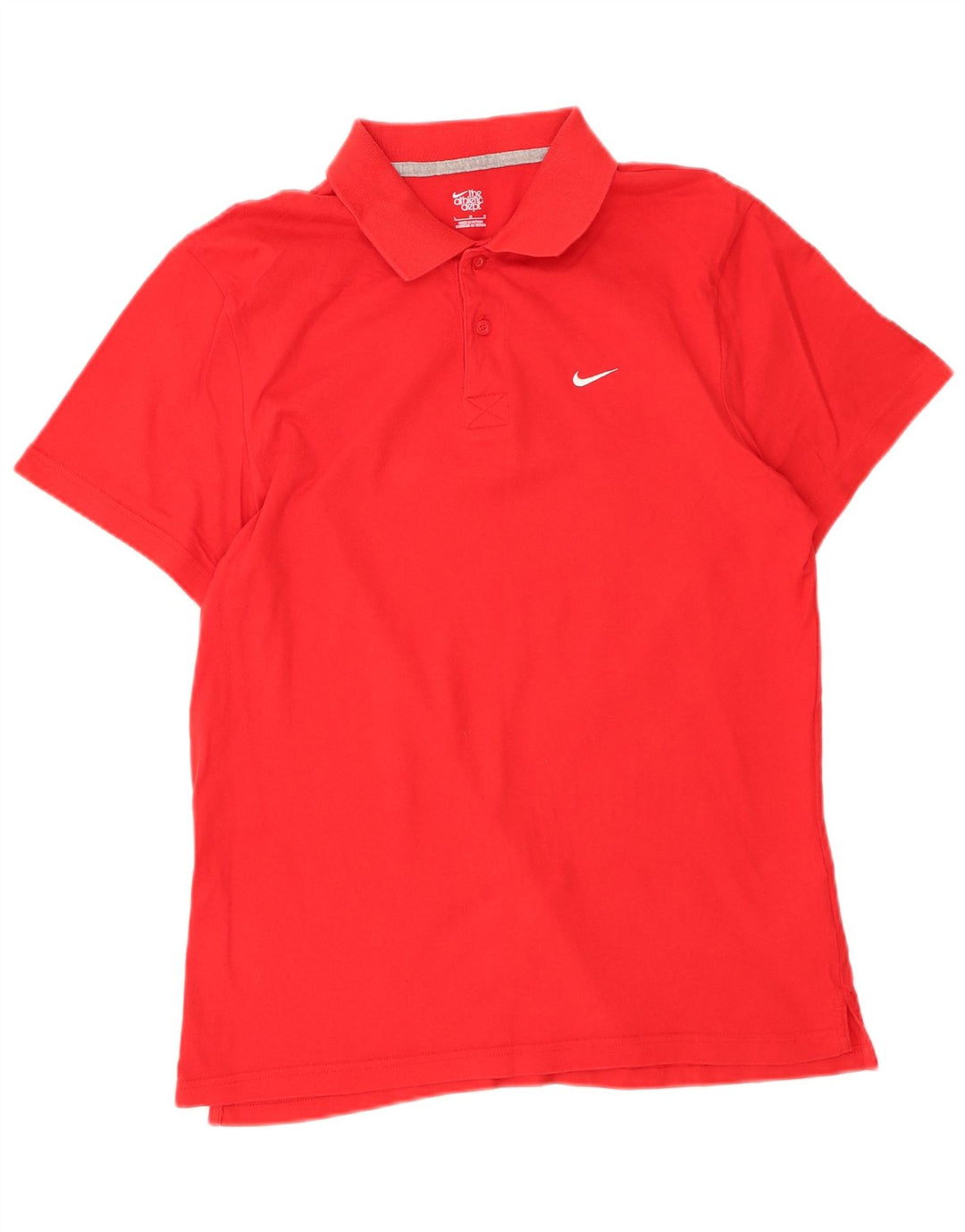 NIKE Mens Polo Shirt Large Red Cotton
