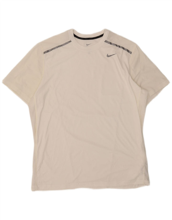 Ανδρικό T-Shirt Nike Dri Fit Top XL Λευκό πολυεστέρα